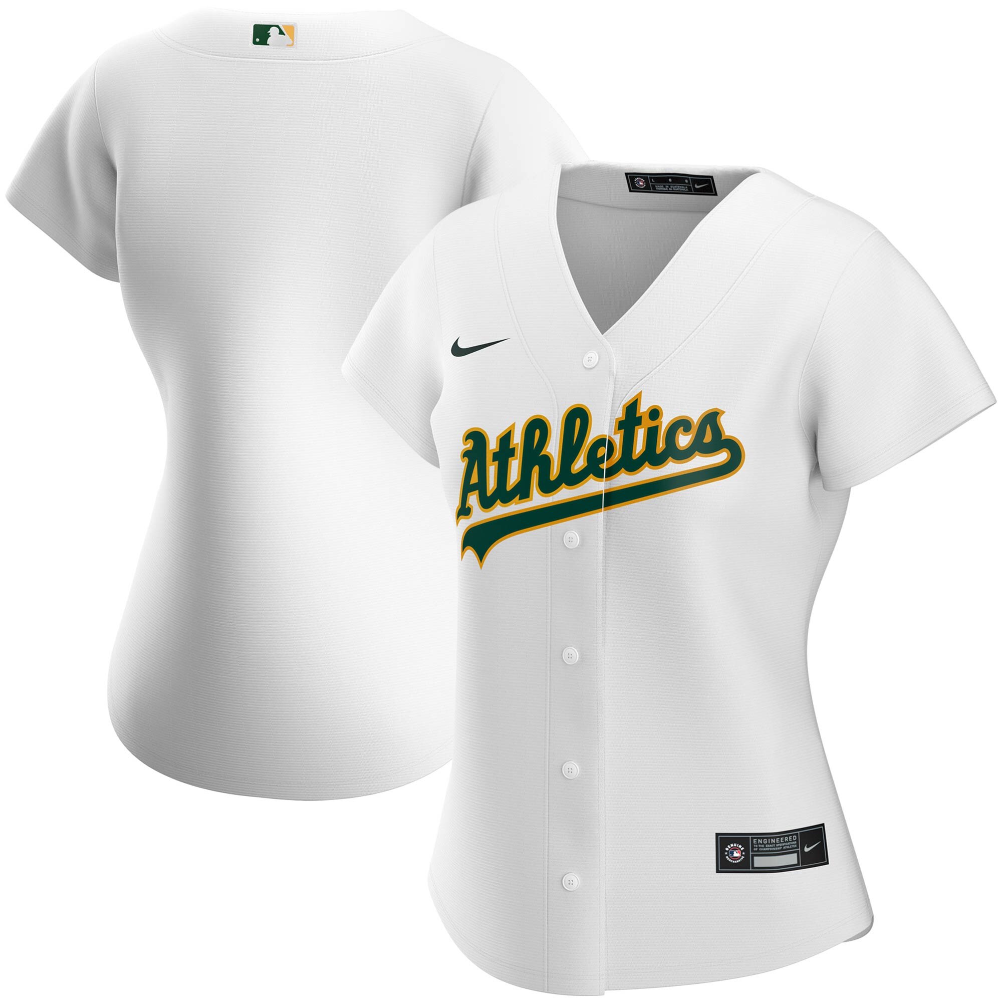 Personalized Oakland Athletics Women’s Home 2020 MLB Team Jersey White