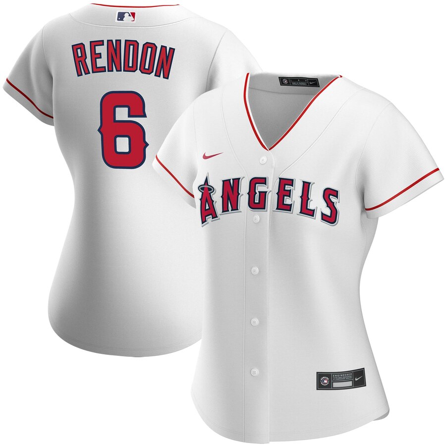 Personalized Los Angeles Angels #6 Anthony Rendon Women’s Home 2020 MLB Player Jersey White
