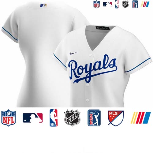 Personalized Kansas City Royals Women’s Home 2020 MLB Team Jersey White