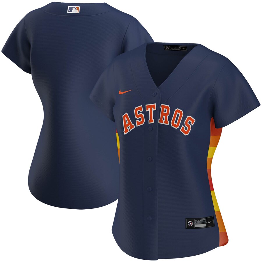 Personalized Houston Astros Women’s Alternate 2020 MLB Team Jersey Navy