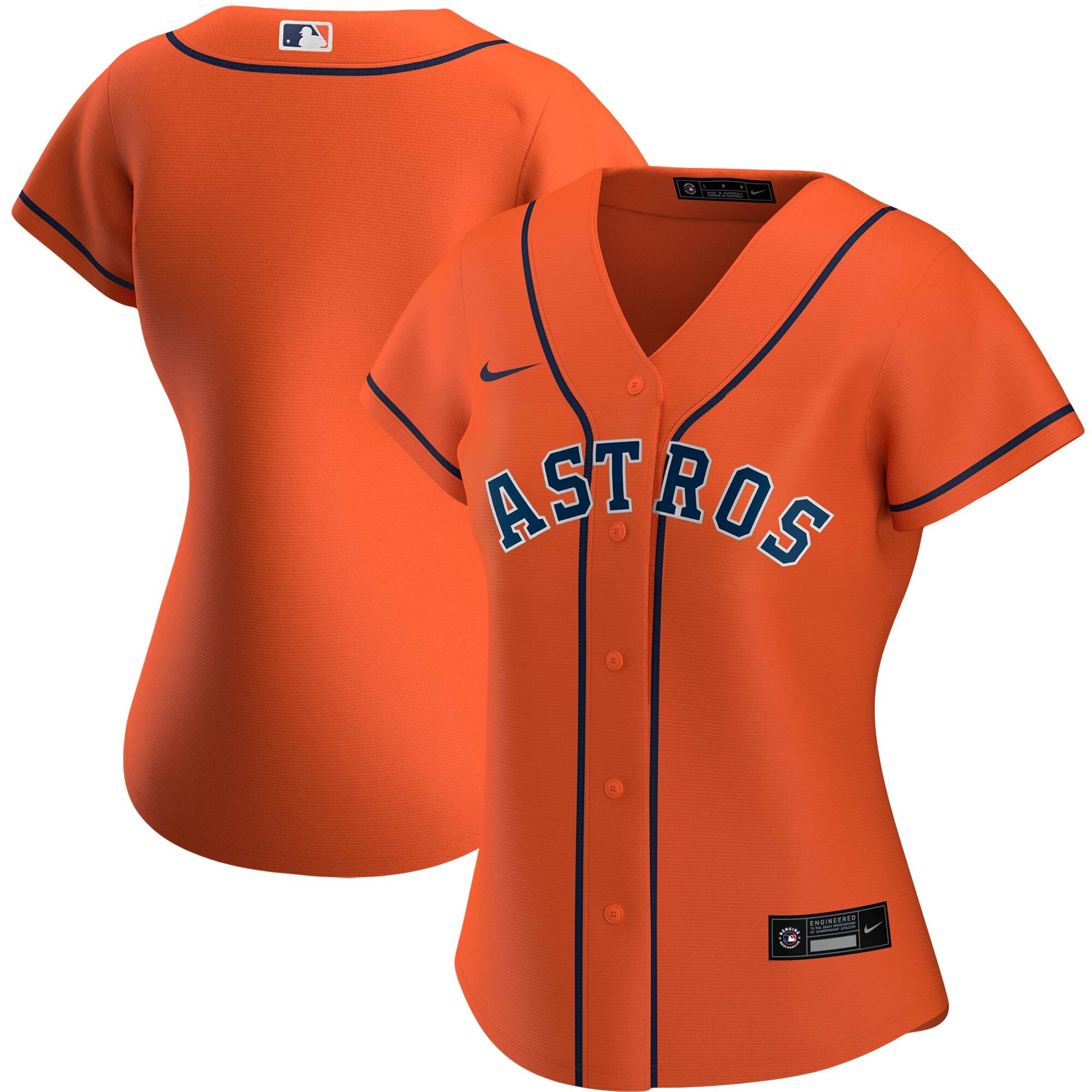 Personalized Houston Astros Women’s Alternate 2020 MLB Team Jersey Orange