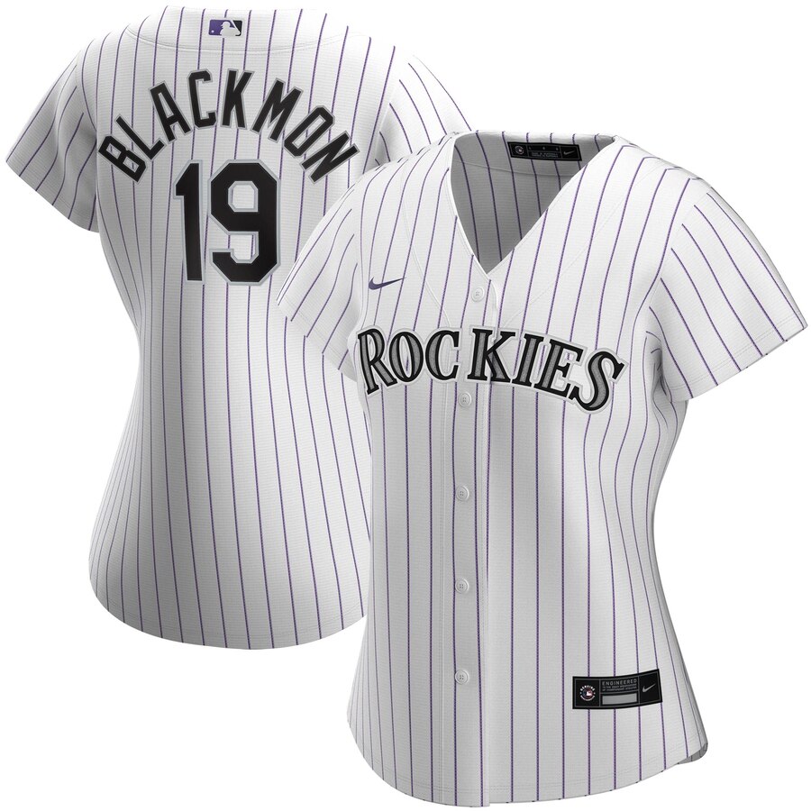 Personalized Colorado Rockies #19 Charlie Blackmon Women’s Home 2020 MLB Player Jersey White