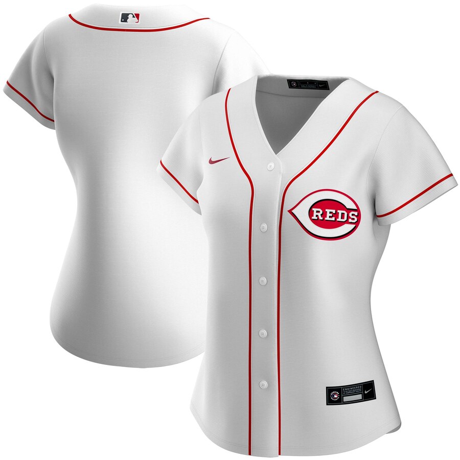 Personalized Cincinnati Reds Women’s Home 2020 MLB Team Jersey White