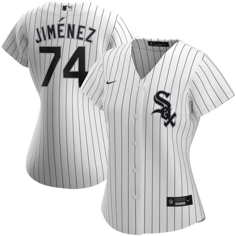 Personalized Chicago White Sox #74 Eloy Jimenez Women’s Home 2020 MLB Player Jersey White