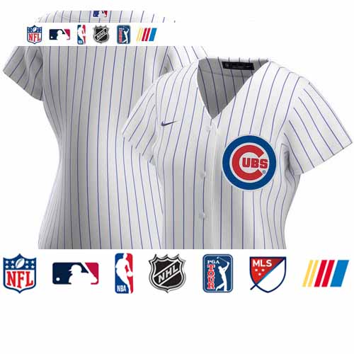 Personalized Chicago Cubs Women’s Home 2020 MLB Team Jersey White