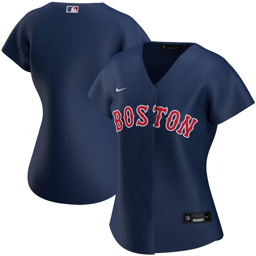 Personalized Boston Red Sox Women’s Alternate 2020 MLB Team Jersey Navy