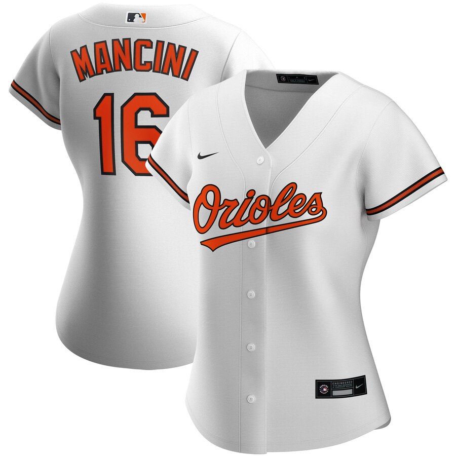 Personalized Baltimore Orioles #16 Trey Mancini Women’s Home 2020 MLB Player Jersey White