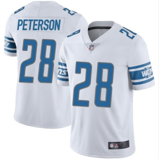 Personalized Men’s Lions #28 Adrian Peterson jersey white Limited Jersey