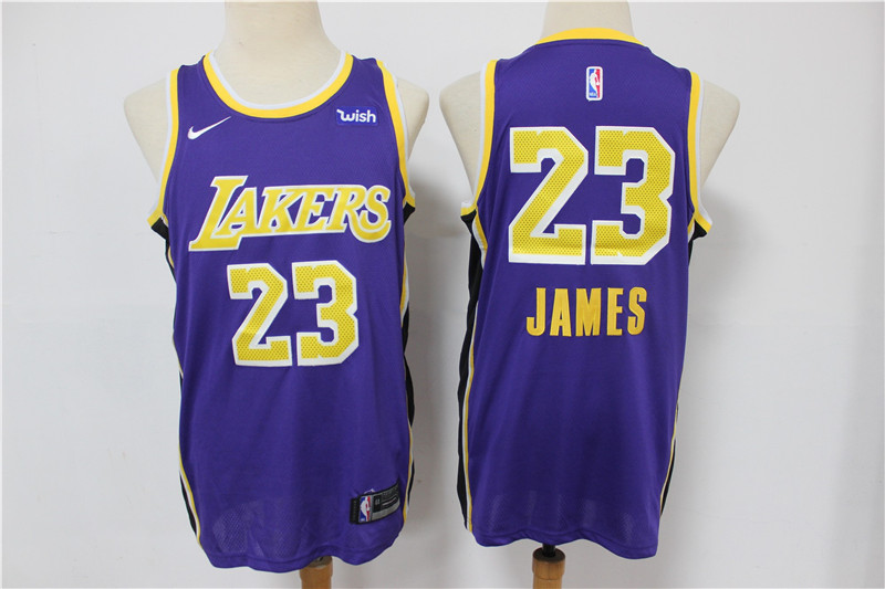 Personalized Lakers 23 Lebron James Purple Swingman Jersey