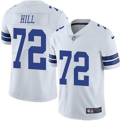 Personalized Cowboys #72 Trysten Hill White Men’s Stitched NFL Untouchable Limited Jersey
