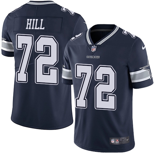 Personalized Cowboys #72 Trysten Hill Navy Blue Team Color Men’s Stitched NFL Untouchable Limited Jersey