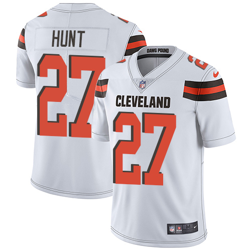 Personalized Browns #27 Kareem Hunt White Men’s Stitched NFL Untouchable Limited Jersey