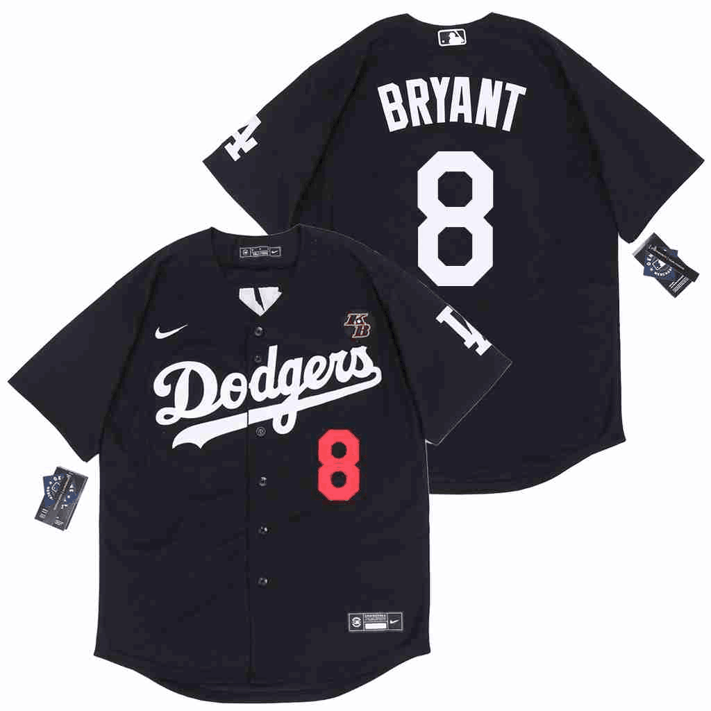 Personalized Dodgers 8 Kobe Bryant Black 2020 KB Cool Base Jersey