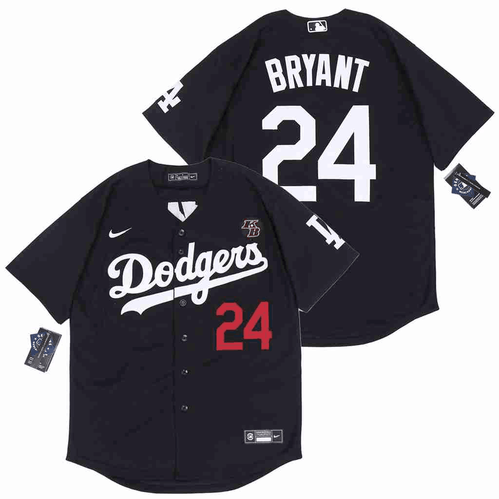 Personalized Dodgers 24 Kobe Bryant Black 2020 KB Cool Base Jersey