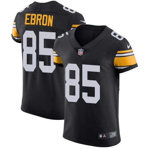 Personalized Steelers #85 Eric Ebron Black Alternate Men’s Stitched NFL New Elite Jersey