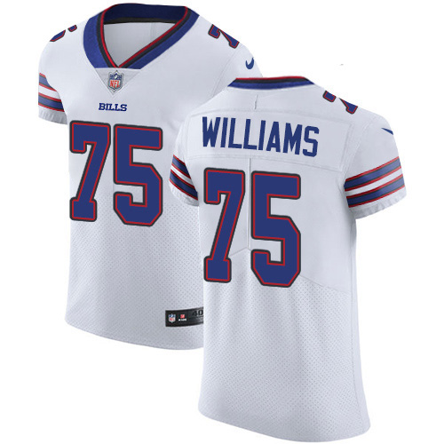 Personalized Bills #75 Daryl Williams White Men’s Stitched NFL New Elite Jersey