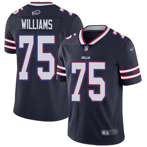 Personalized Bills #75 Daryl Williams Navy Men’s Stitched NFL Limited Inverted Legend Jersey