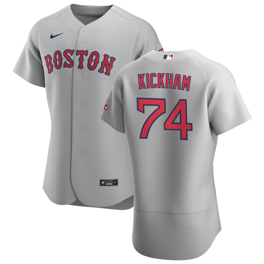 Personalized Boston Red Sox #74 Mike Kickham Men’s Gray Road 2020 Authentic Team MLB Jersey