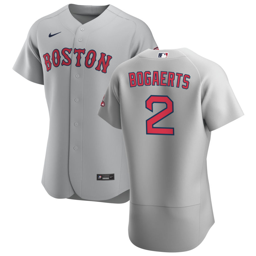 Personalized Boston Red Sox #2 Xander Bogaerts Men’s Gray Road 2020 Authentic Team MLB Jersey