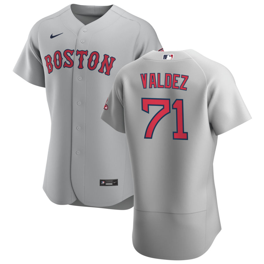 Personalized Boston Red Sox #71 Phillips Valdez Men’s Gray Road 2020 Authentic Team MLB Jersey