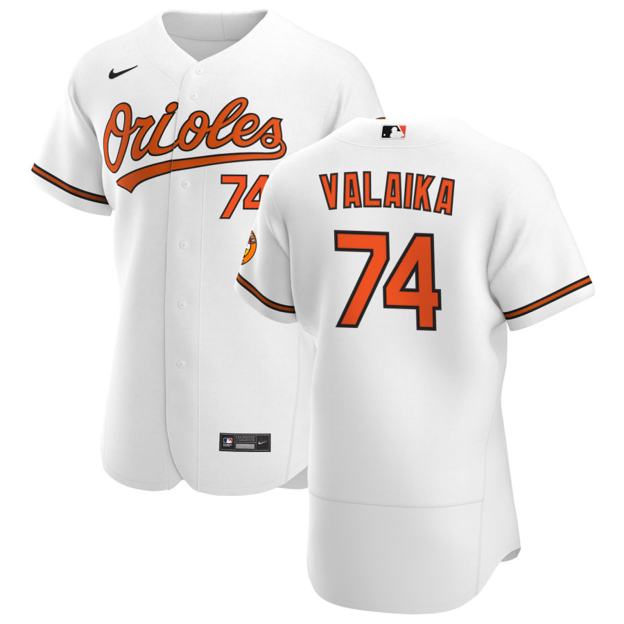 Personalized Baltimore Orioles #74 Pat Valaika Men’s White Home 2020 Authentic Player MLB Jersey