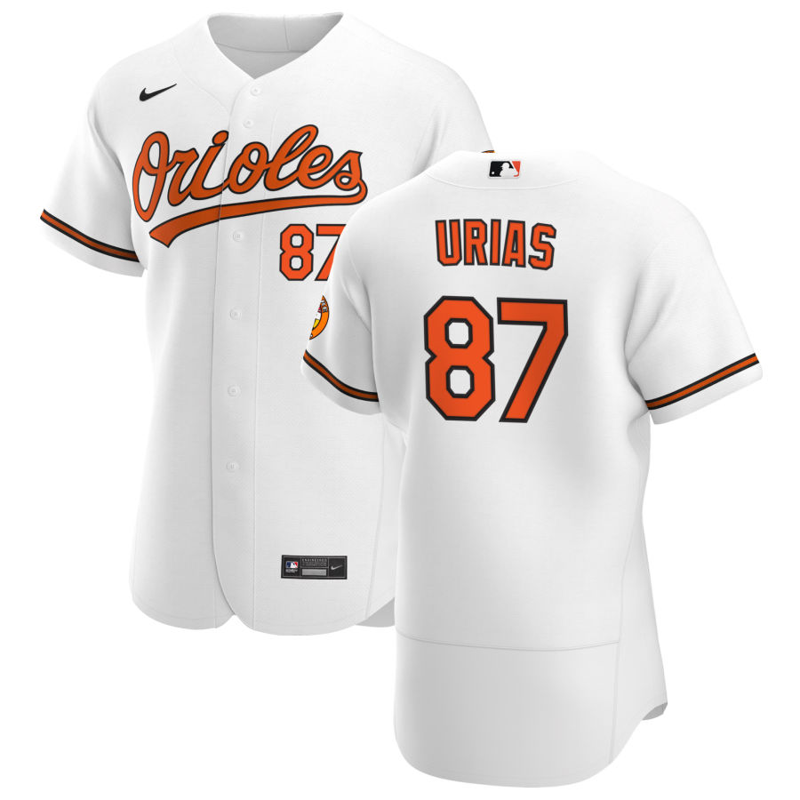 Personalized Baltimore Orioles #87 Ramon Urias Men’s White Home 2020 Authentic Player MLB Jersey