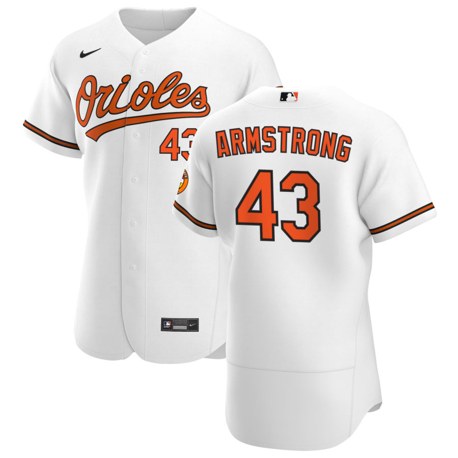 Personalized Baltimore Orioles #43 Shawn Armstrong Men’s White Home 2020 Authentic Player MLB Jersey
