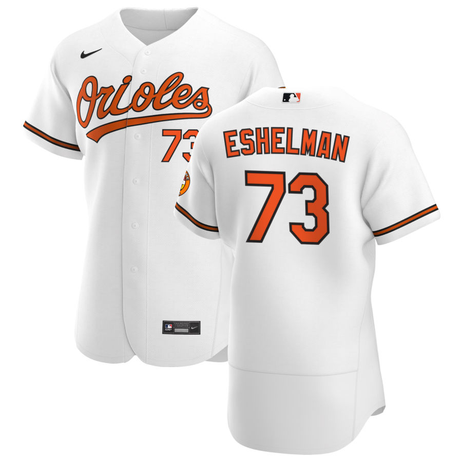 Personalized Baltimore Orioles #73 Thomas Eshelman Men’s White Home 2020 Authentic Player MLB Jersey