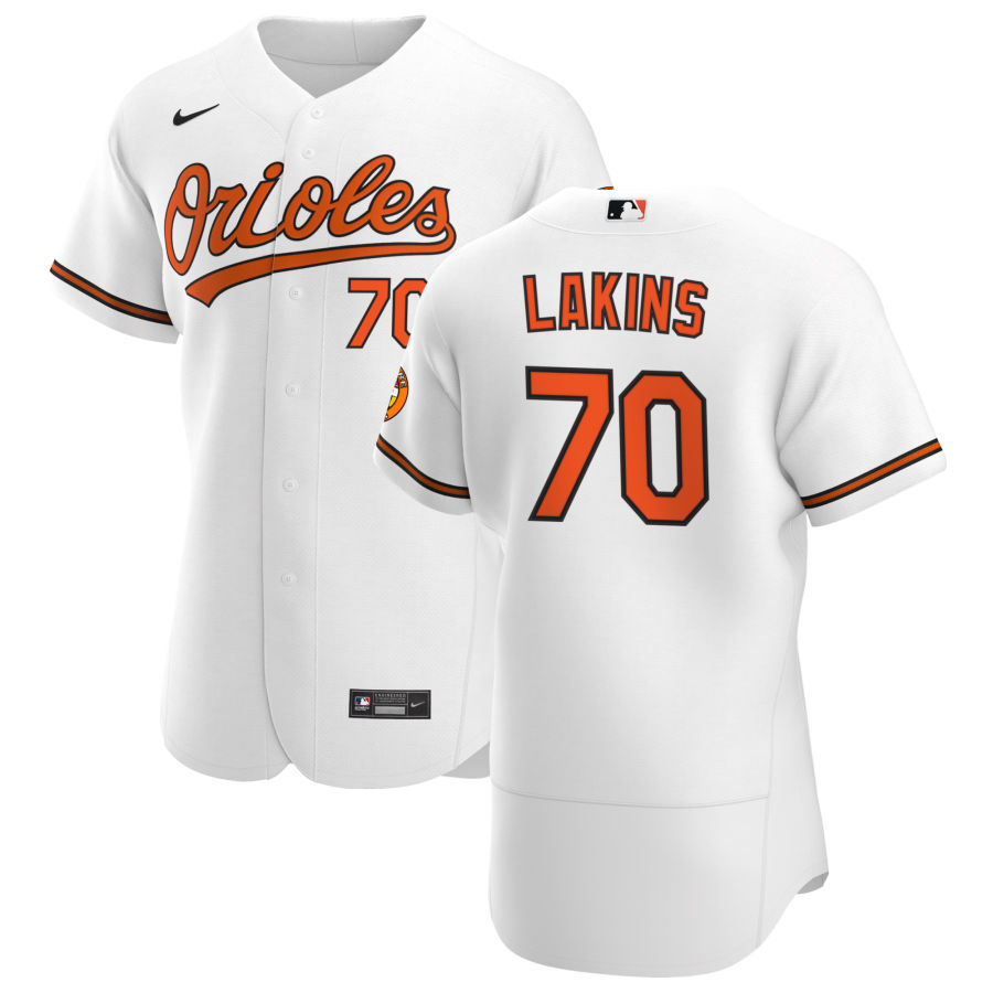 Personalized Baltimore Orioles #70 Travis Lakins Sr. Men’s White Home 2020 Authentic Player MLB Jersey