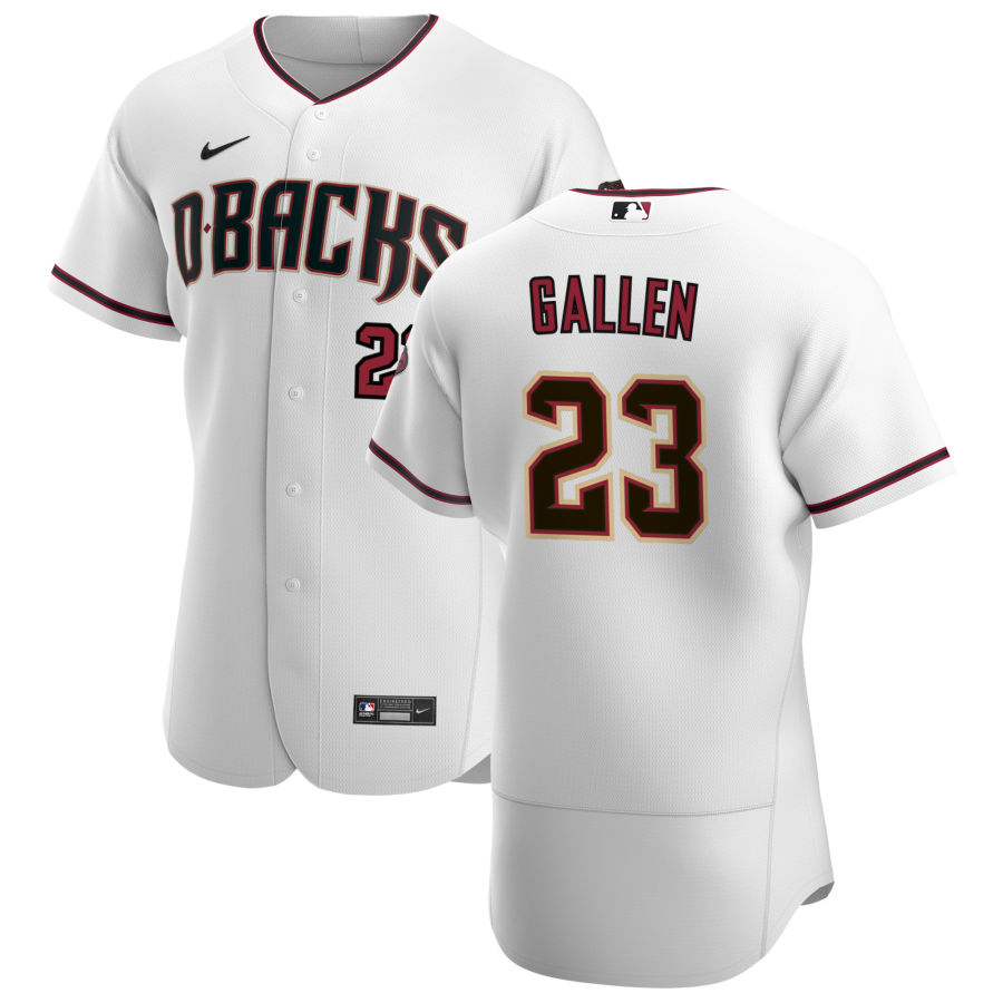 Personalized Arizona Diamondbacks #23 Zac Gallen Men’s White Crimson Authentic Home Team MLB Jersey
