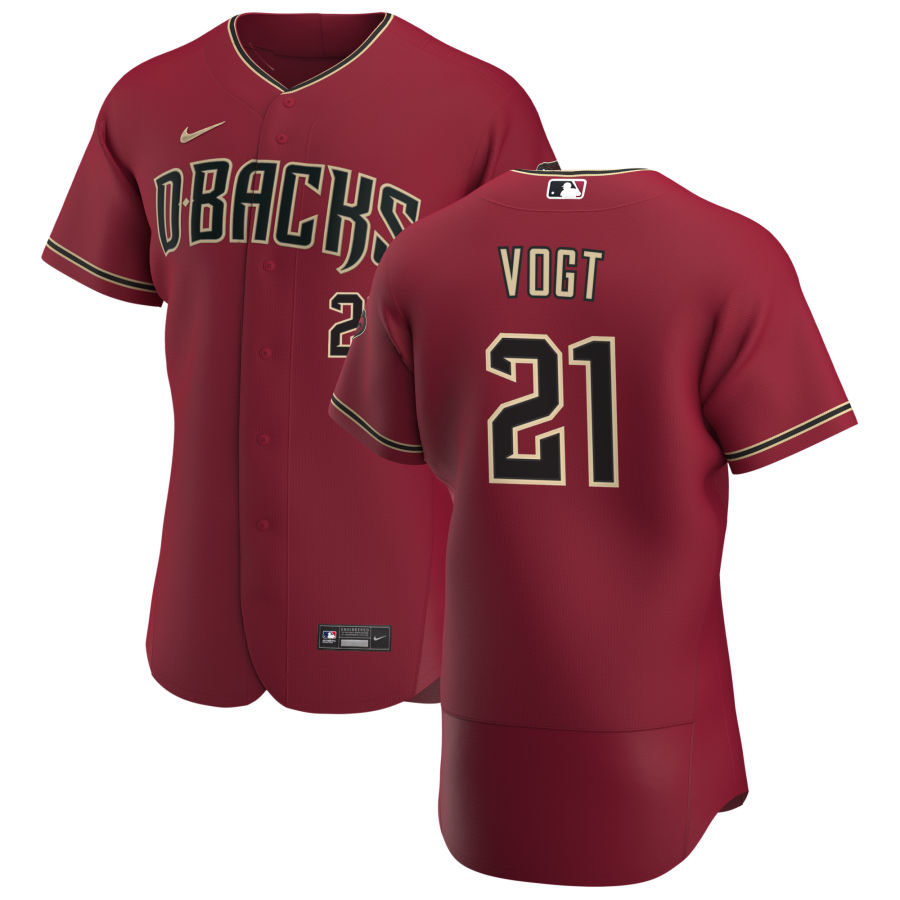 Personalized Arizona Diamondbacks #21 Stephen Vogt Men’s Crimson Authentic Alternate Team MLB Jersey