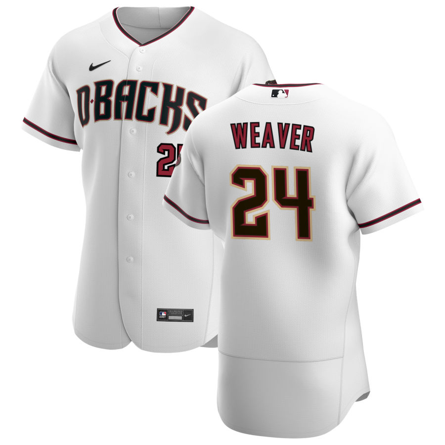 Personalized Arizona Diamondbacks #24 Luke Weaver Men’s White Crimson Authentic Home Team MLB Jersey