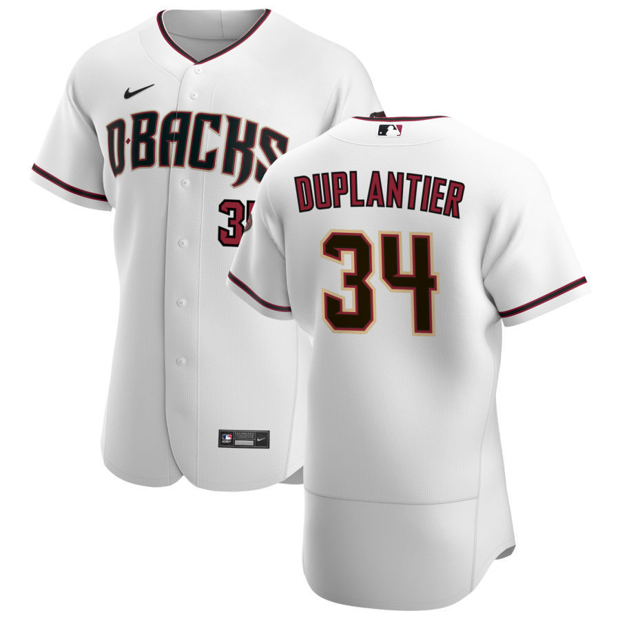 Personalized Arizona Diamondbacks #34 Jon Duplantier Men’s White Crimson Authentic Home Team MLB Jersey