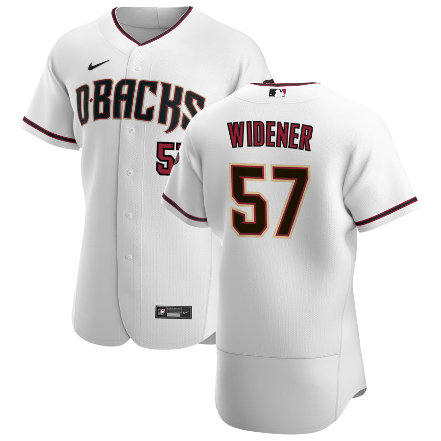 Personalized Arizona Diamondbacks #57 Taylor Widener Men’s White Crimson Authentic Home Team MLB Jersey