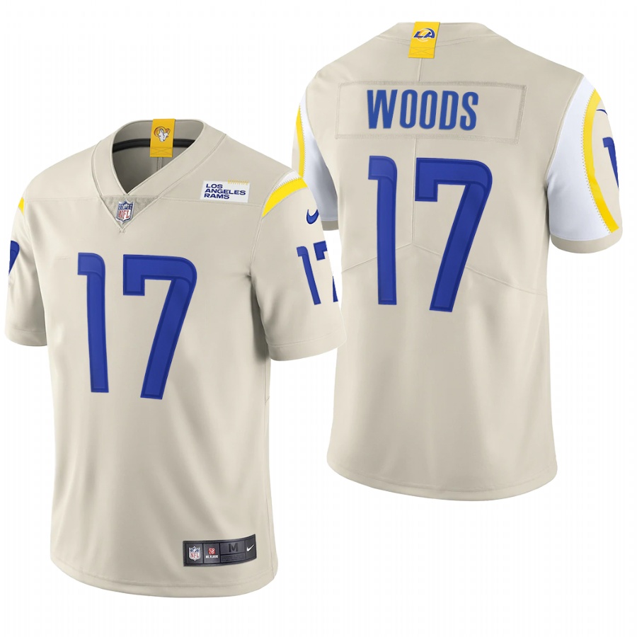 Personalized Los Angeles Rams #17 Robert Woods Men’s Bone 2020 Untouchable Limited NFL Jersey