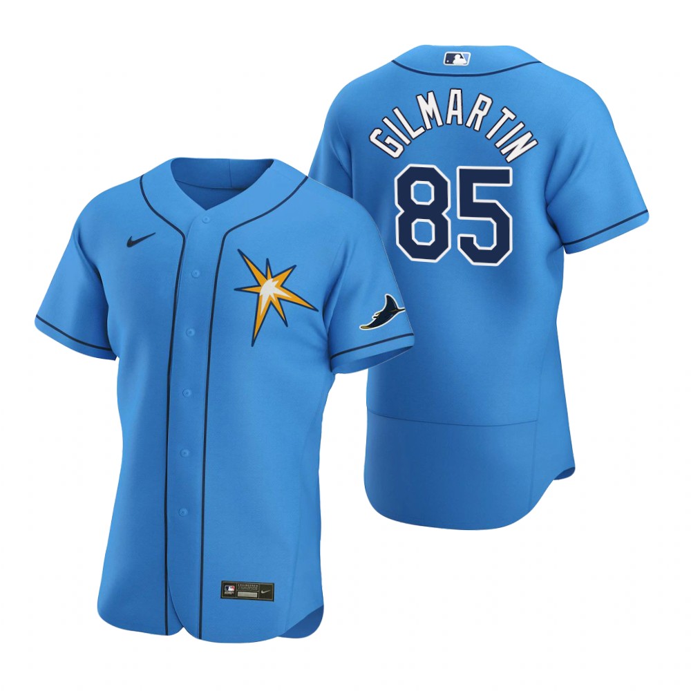 Personalized Tampa Bay Rays #85 Sean Gilmartin Men’s Light Blue Alternate 2020 Authentic Team MLB Jersey