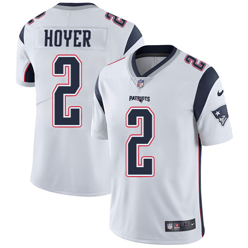 Personalized Patriots #2 Brian Hoyer White Men’s Stitched NFL Untouchable Limited Jersey
