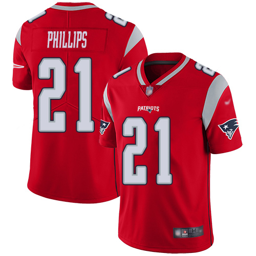 Personalized Patriots #21 Adrian Phillips Red Men’s Stitched NFL Limited Inverted Legend Jersey