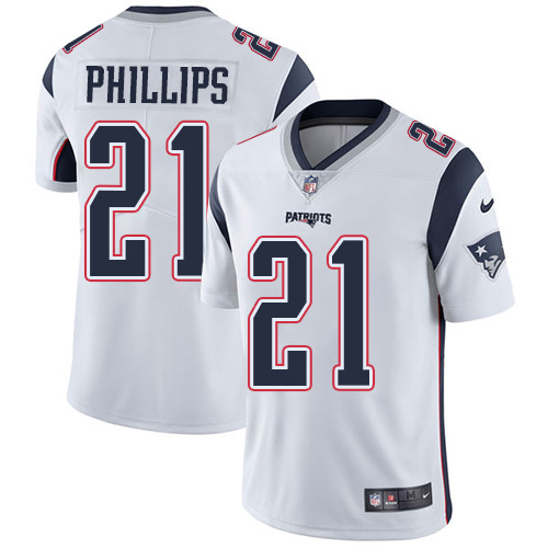 Personalized Patriots #21 Adrian Phillips White Men’s Stitched NFL Untouchable Limited Jersey