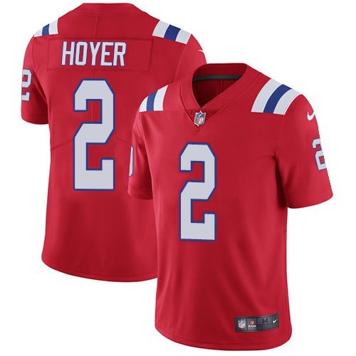 Personalized Patriots #2 Brian Hoyer Red Alternate Men’s Stitched NFL Untouchable Limited Jersey