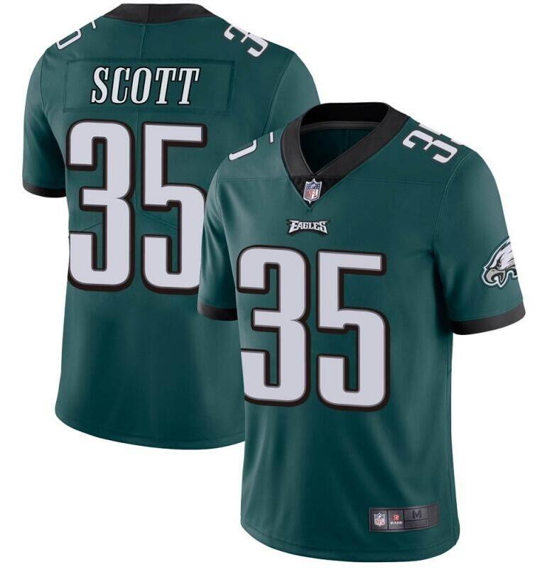 Personalized Eagles 35 Boston Scott Green Untouchable Limited Jersey