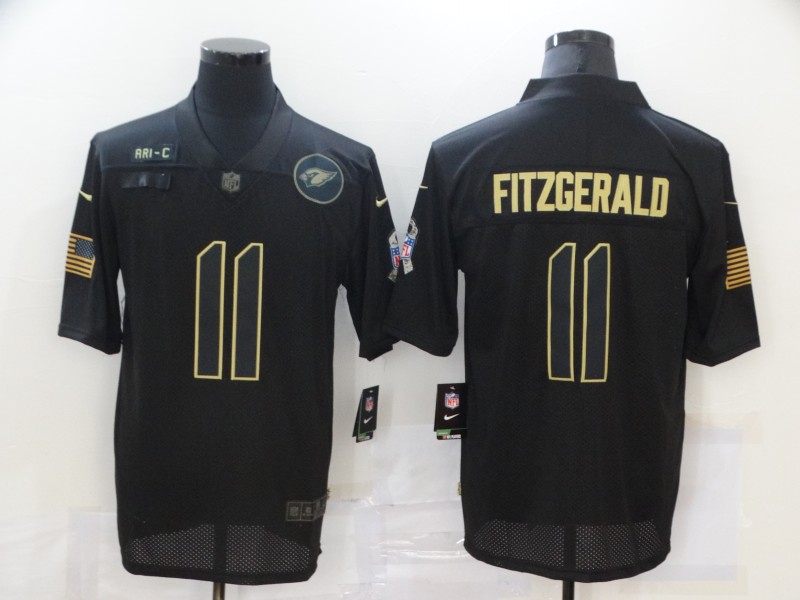 Personalized Cardinals 11 Larry Fitzgerald Black 2020 Salute To Service Limited Jersey