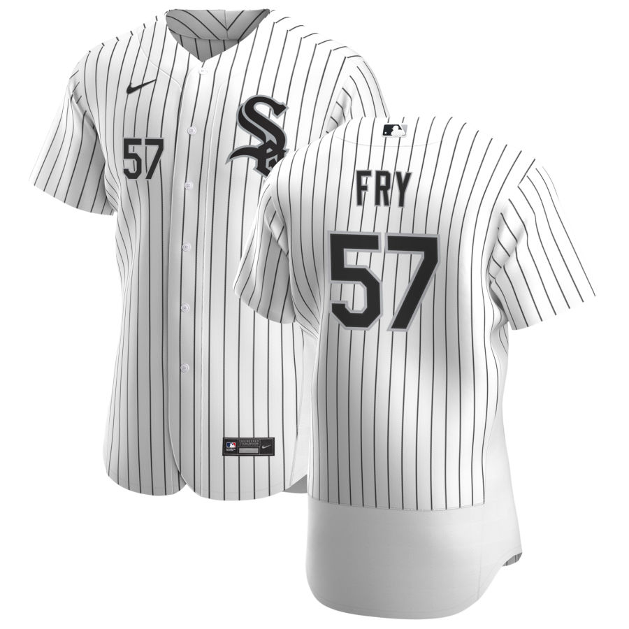 Personalized Chicago White Sox #57 Jace Fry Men’s White Home 2020 Authentic Player MLB Jersey