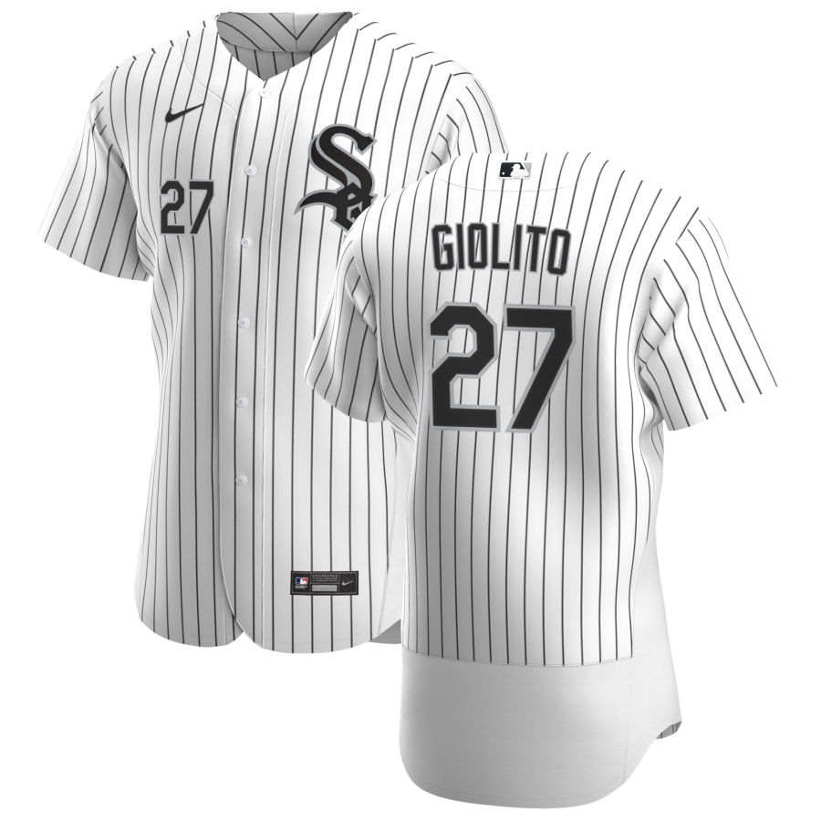 Personalized Chicago White Sox #27 Lucas Giolito Men’s White Home 2020 Authentic Player MLB Jersey