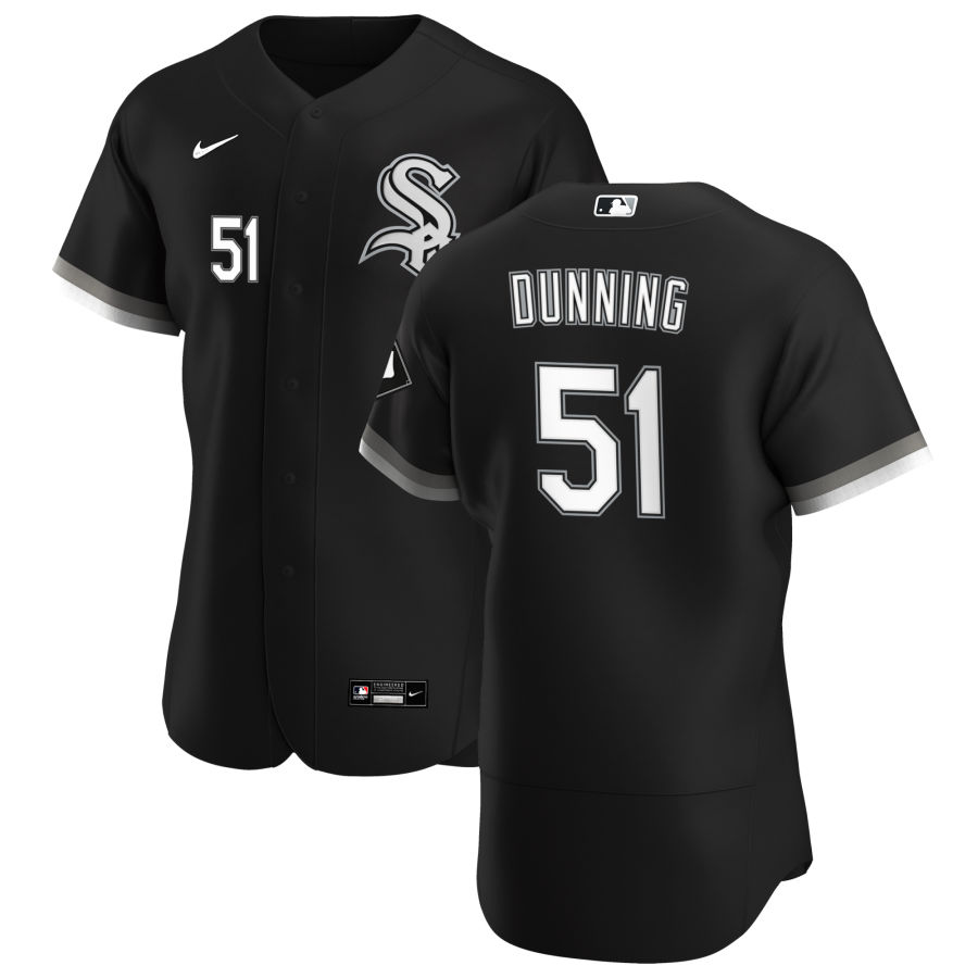 Personalized Chicago White Sox #51 Dane Dunning Men’s Black Alternate 2020 Authentic Player MLB Jersey