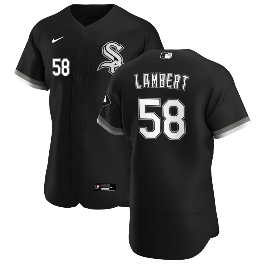 Personalized Chicago White Sox #58 Jimmy Lambert Men’s Black Alternate 2020 Authentic Player MLB Jersey