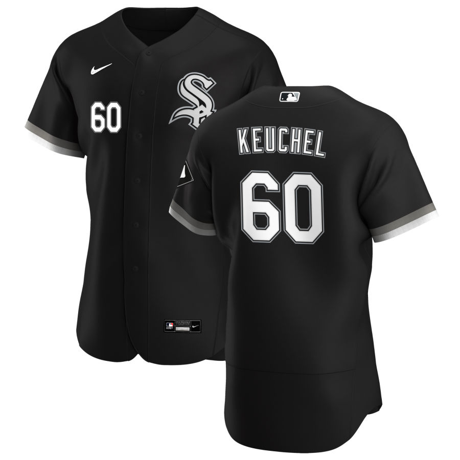 Personalized Chicago White Sox #60 Dallas Keuchel Men’s Black Alternate 2020 Authentic Player MLB Jersey
