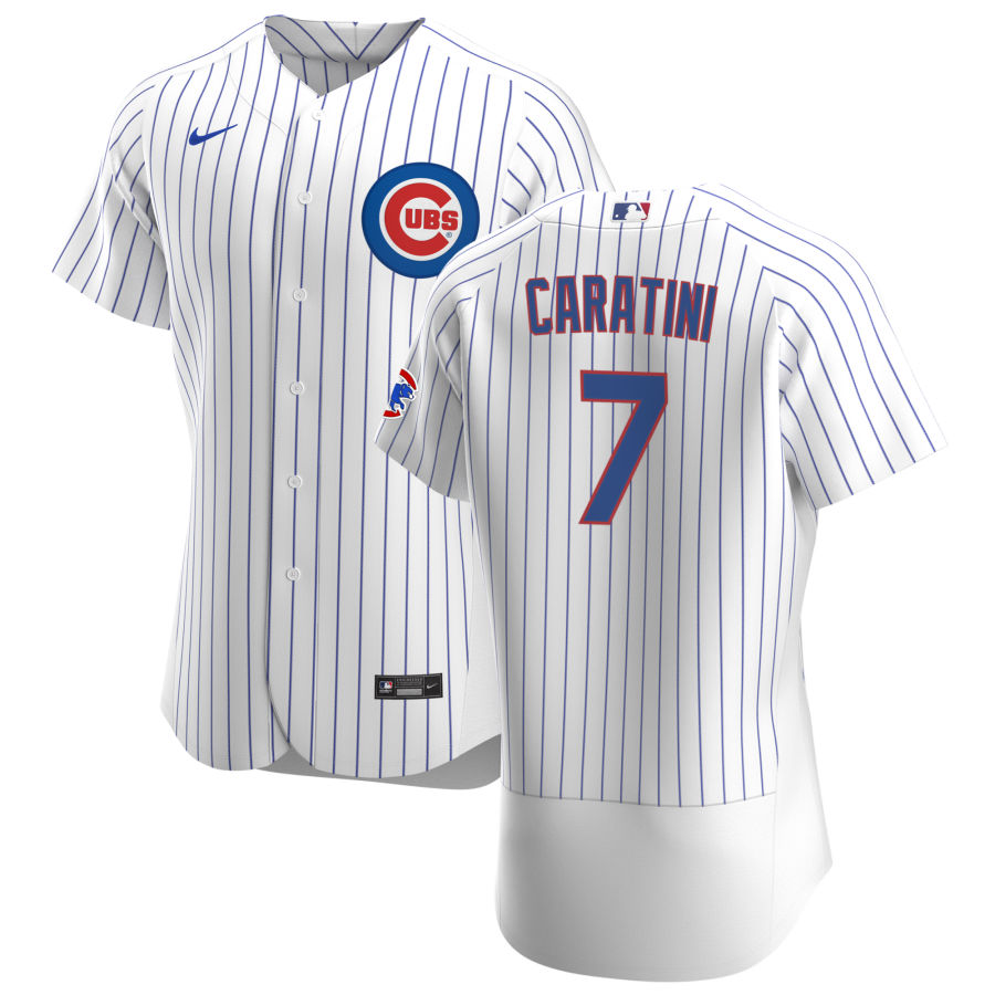Personalized Chicago Cubs #7 Victor Caratini Men’s White Home 2020 Authentic Player Jersey