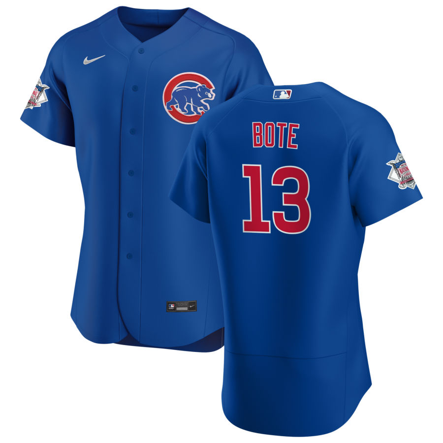 Personalized Chicago Cubs #13 David Bote Men’s Royal Alternate 2020 Authentic Player Jersey