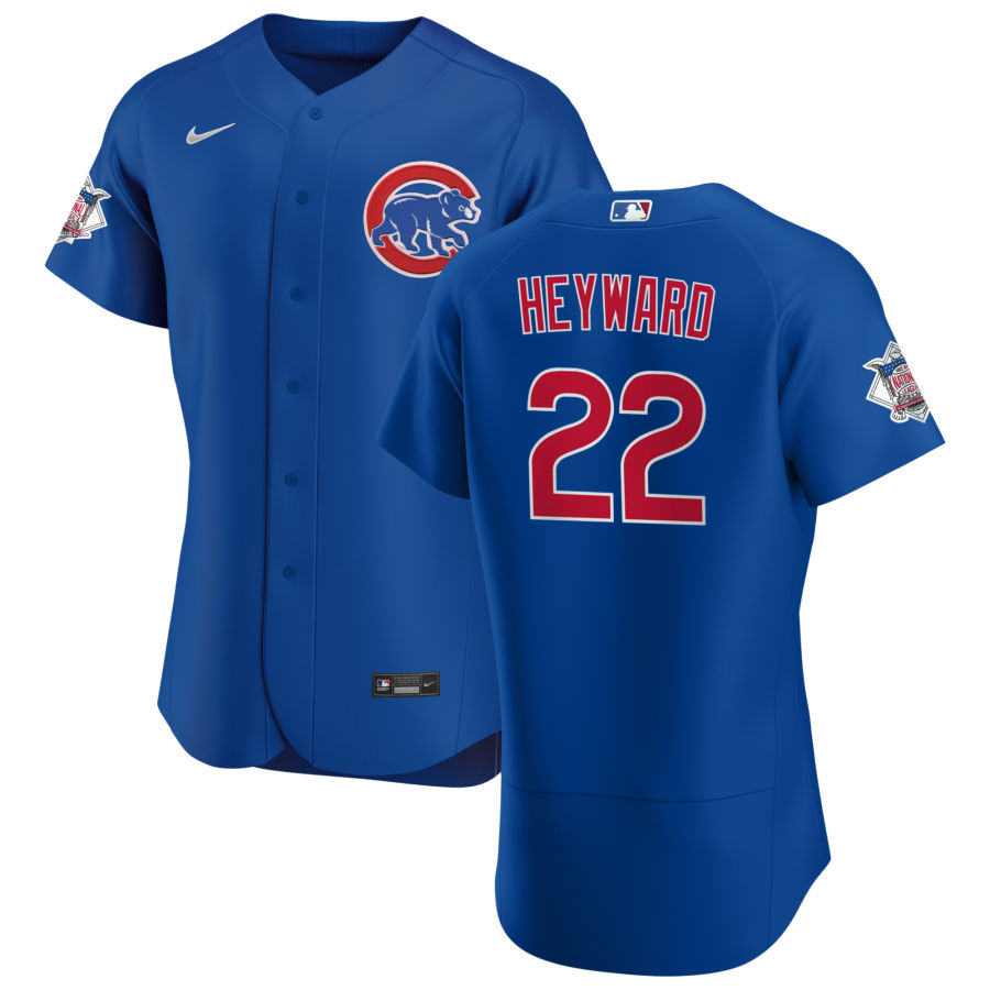 Personalized Chicago Cubs #22 Jason Heyward Men’s Royal Alternate 2020 Authentic Player Jersey